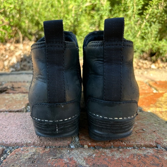 Frankie Dansko Clog Boots Oiled Black Used 38 Womens 8 Bootie Chelsea - Picture 10 of 14